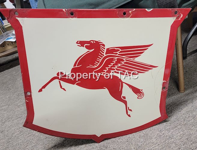 (Mobil) Pegasus Porcelain Sign, was a transition sign applied to Wadham signs