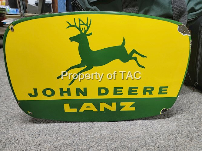 John Deere Lanz w/Four-Legged Logo Porcelain Sign
