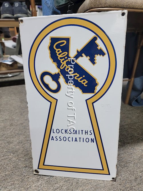 California Locksmith Association w/Logo Porcelain Sign
