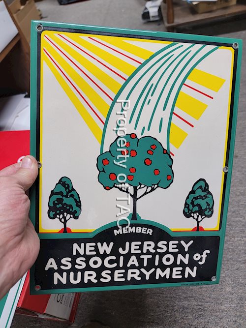 Member New Jersey Associations of Nurserymen w/Image Porcelain Sign