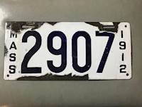 Massachusetts License Plate # 2907