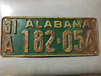 Alabama License Plates #182-054