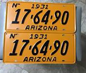 Arizona License Plates # 176490