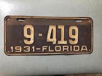 Florida License Plates # 9-419