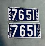 Massachusetts License Plates # 7651