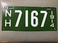 New Hampshire License Plate # 7167