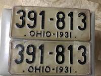 Ohio License Plates # 391-813