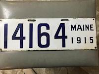 Maine License Plate # 14164