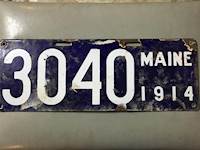 Maine License Plate # 3040