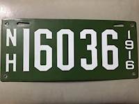 New Hampshire License Plate # 16036