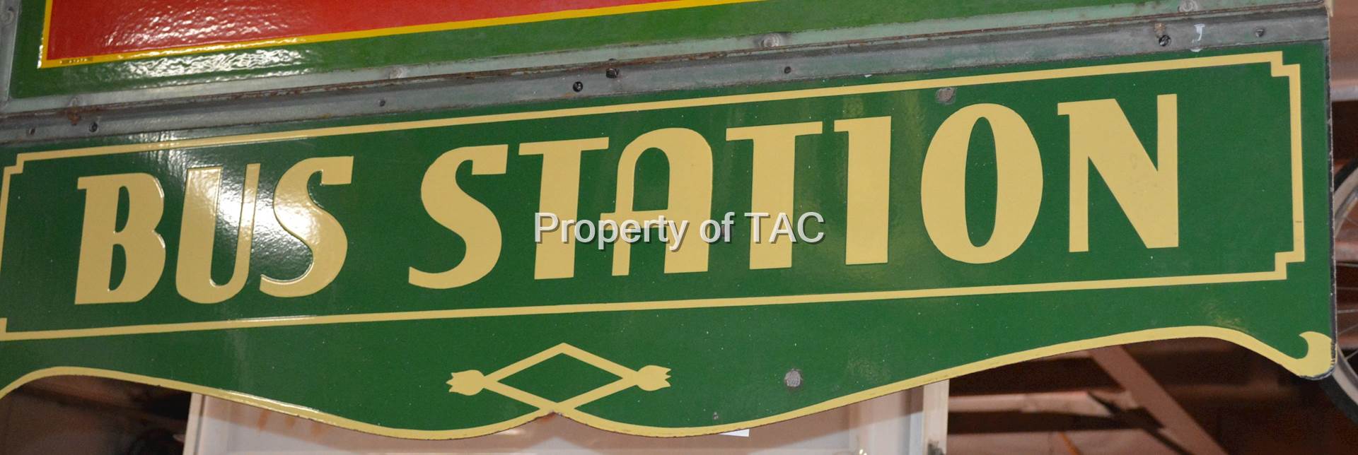 (Coca-Cola) Bus Station Porcelain Sign