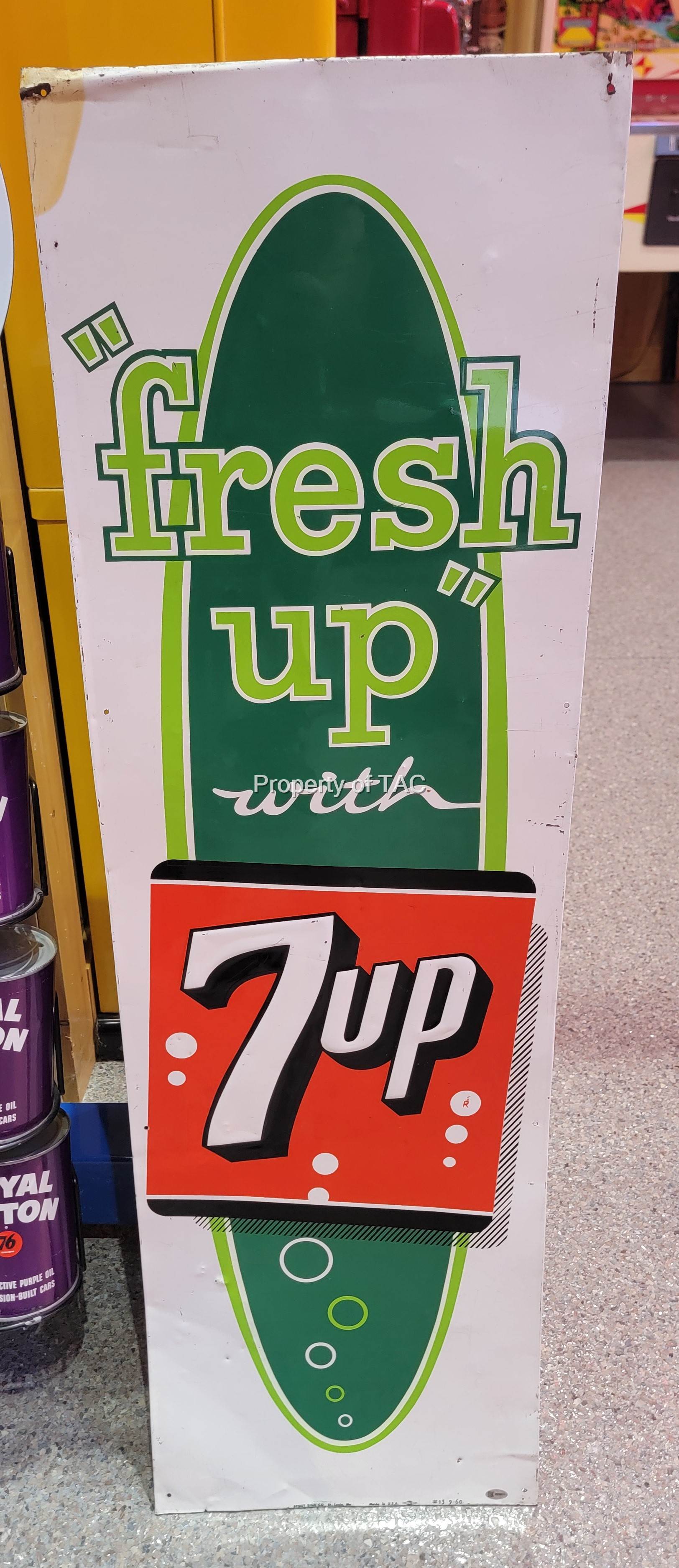 "fresh up" with 7up Metal Sign