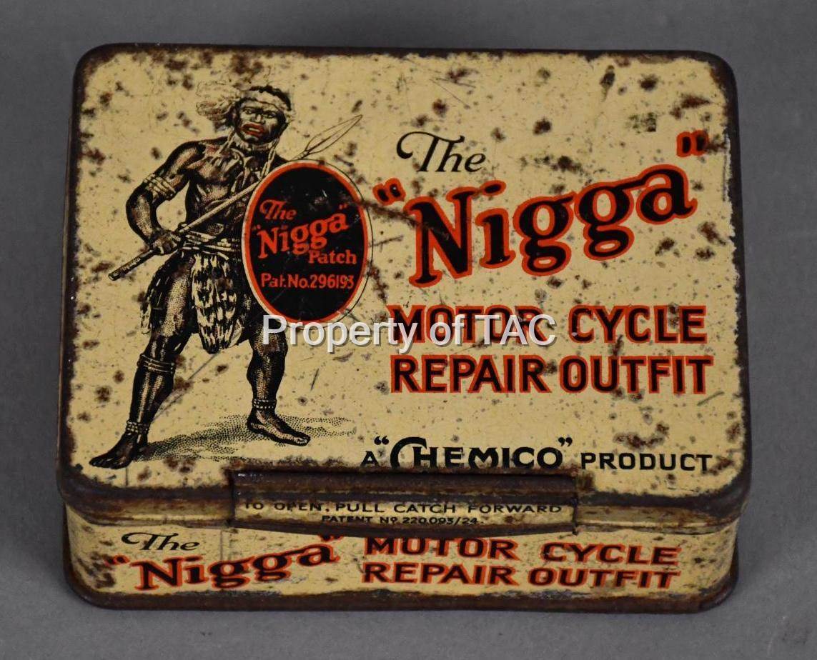 "Nigga" Motor Cycle Repair Outfit Metal Can