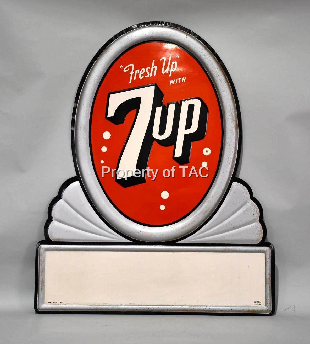 "Fresh Up" with 7up Metal Sign