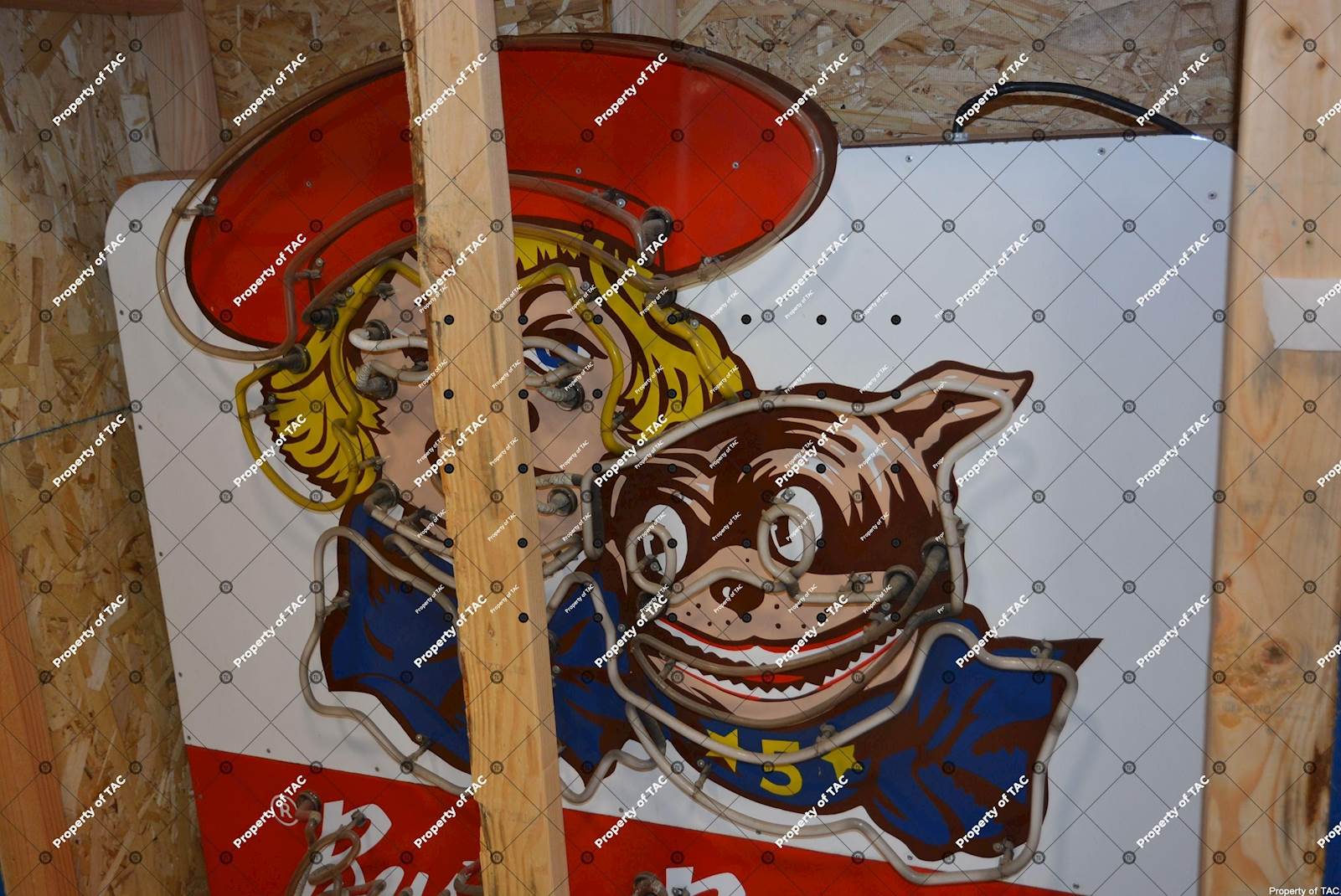 (Buster Brown) Buster and Tige neon sign