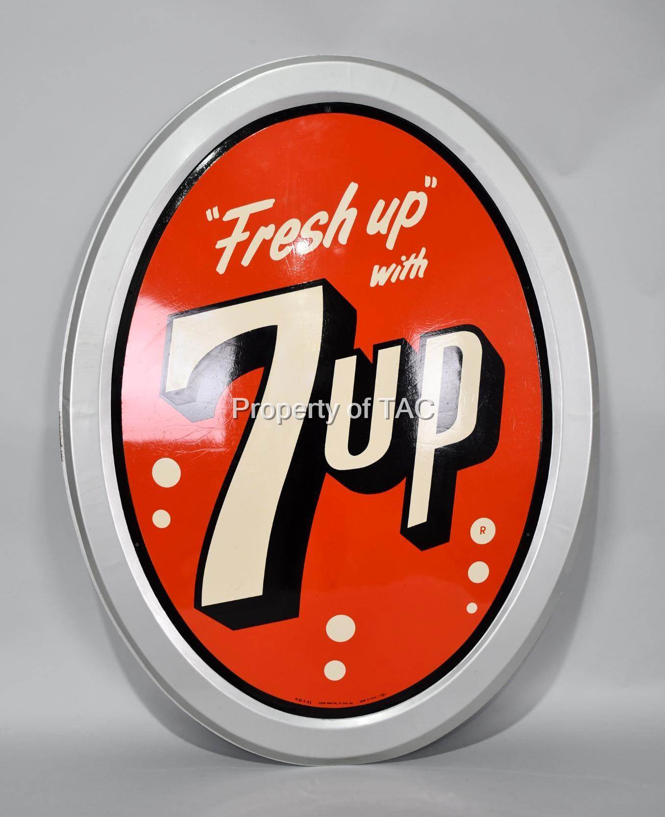 "Fresh Up" with 7up Metal Sign