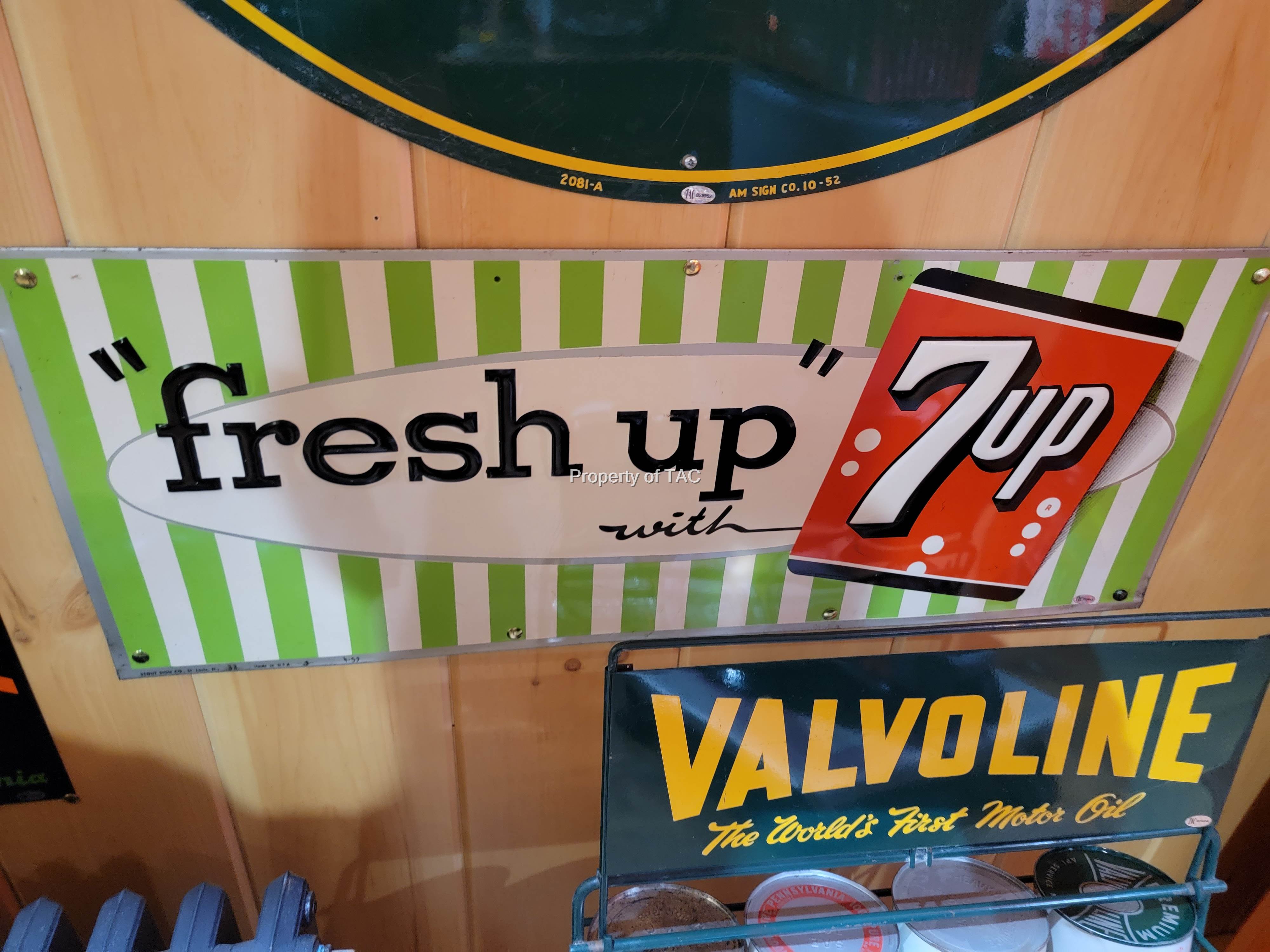 "fresh up" with 7up Metal Sign