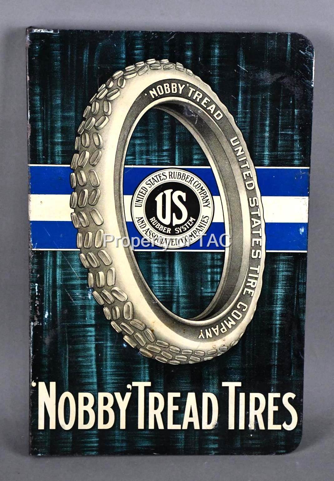 "EARLY" United States Nobby Tread Tires w/Tire Metal Flange Sign