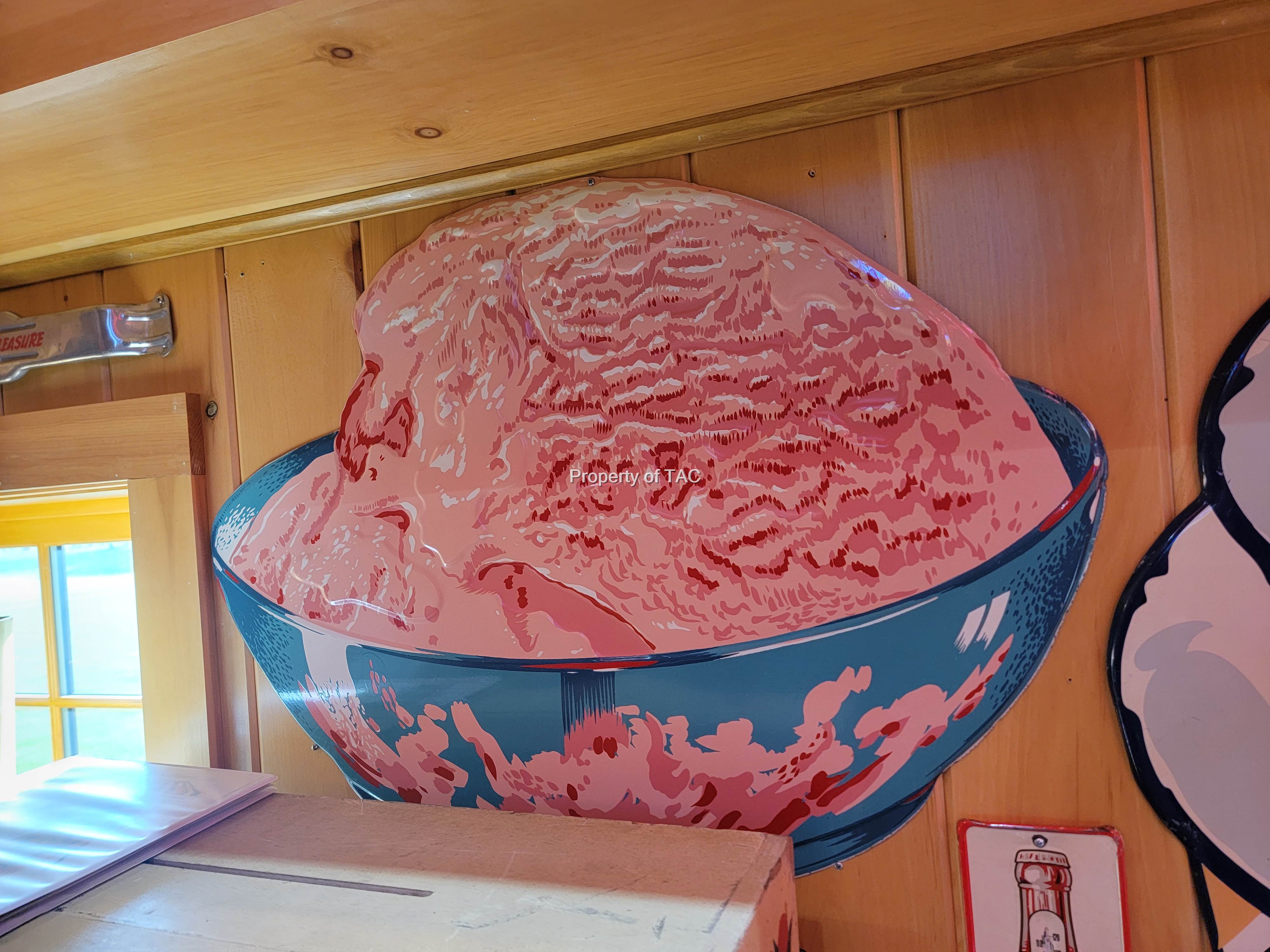 (Coca-Cola) Bowl of Ice Cream Metal Sign