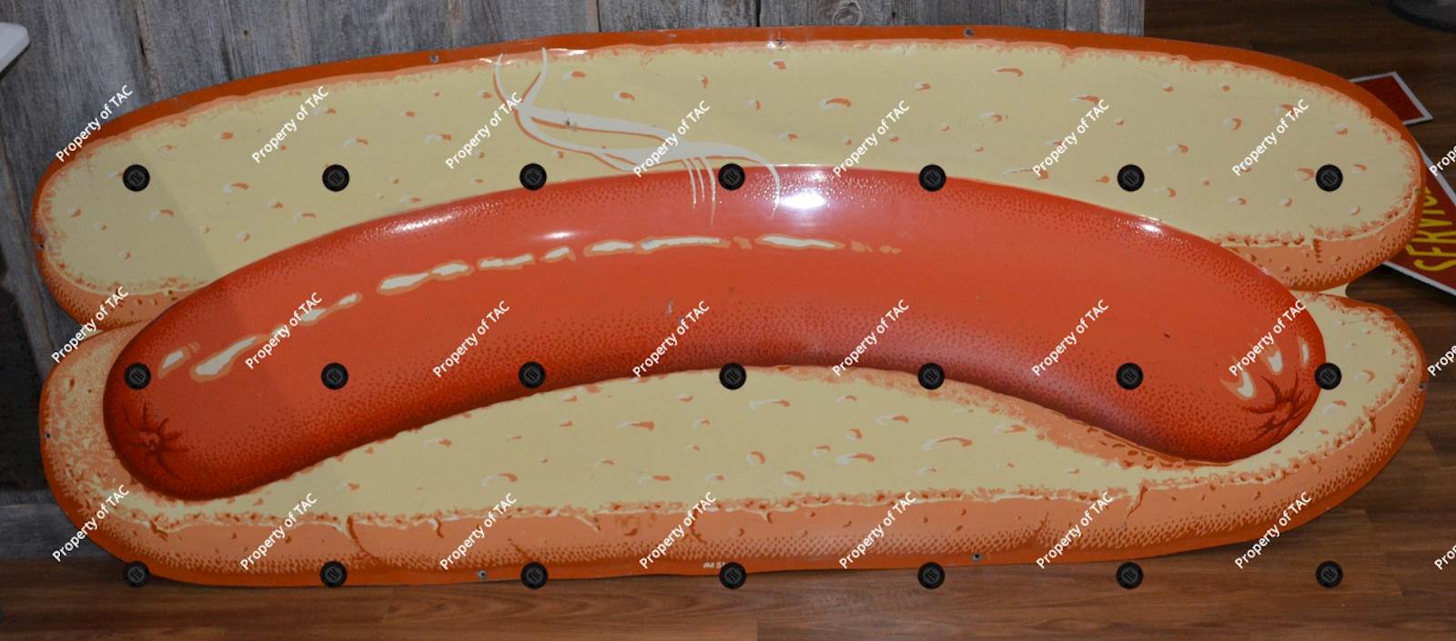 (Coca-Cola) Hot Dog Metal Sign