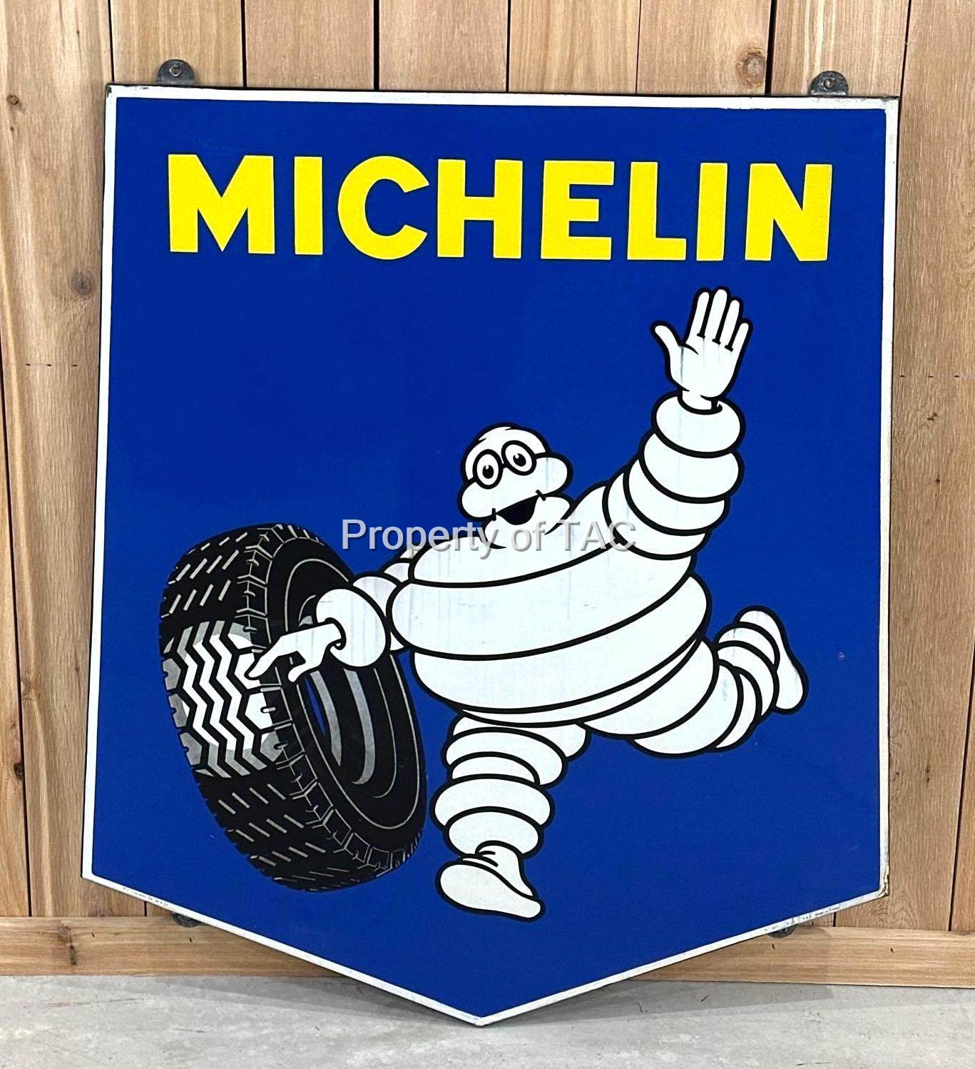 "Large" Michelin w/Bibendum  Tire Porcelain Sign