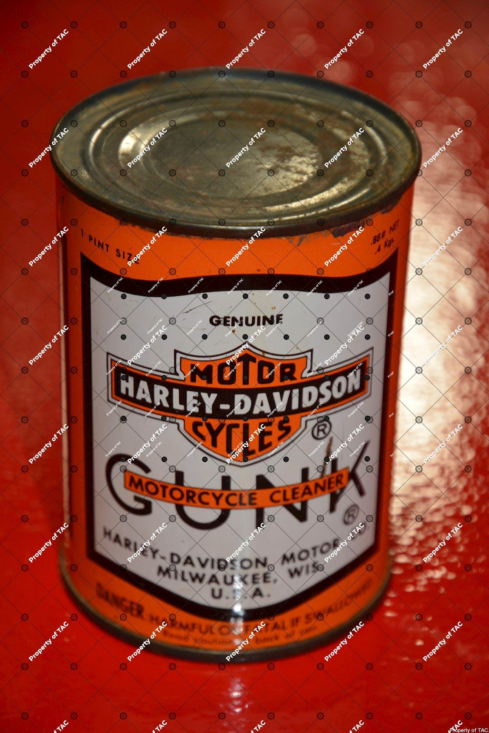Harley Davidson Gunk pint can