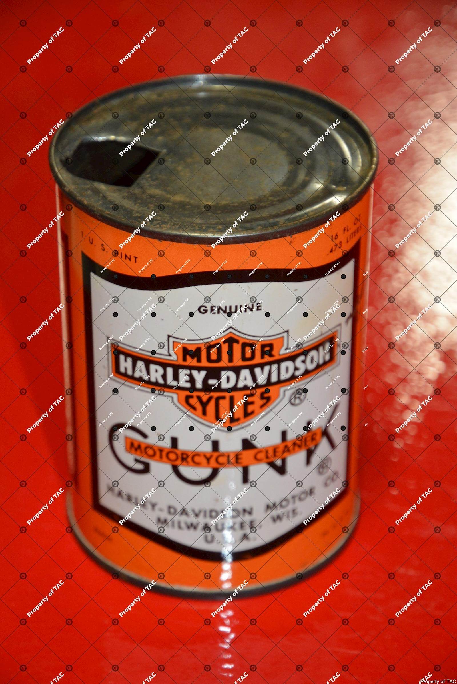 Harley Davidson Gunk pint can