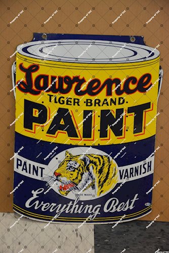 Lawrence Paint w/tiger logo sign