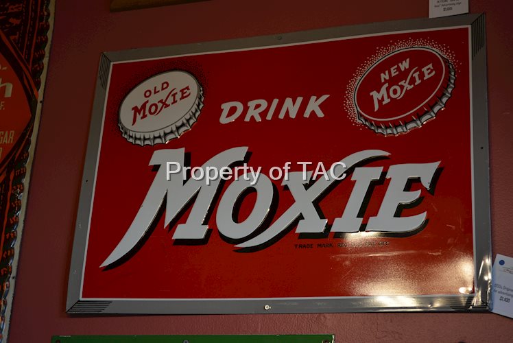 Drink Moxie Metal Sign