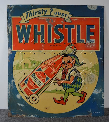 Thristy? Just Whistle w/Elf logo Metal Sign