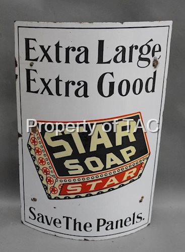 Star Soap "Extra Large Extra Good" Porcelain Corner Sign