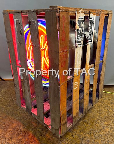"STUNNING" (Chevrolet) OK Porcelain Neon Signs in the Original Crate