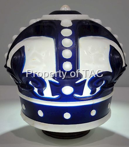 Standard Oil Blue Crown OPC Milk Glass Globe