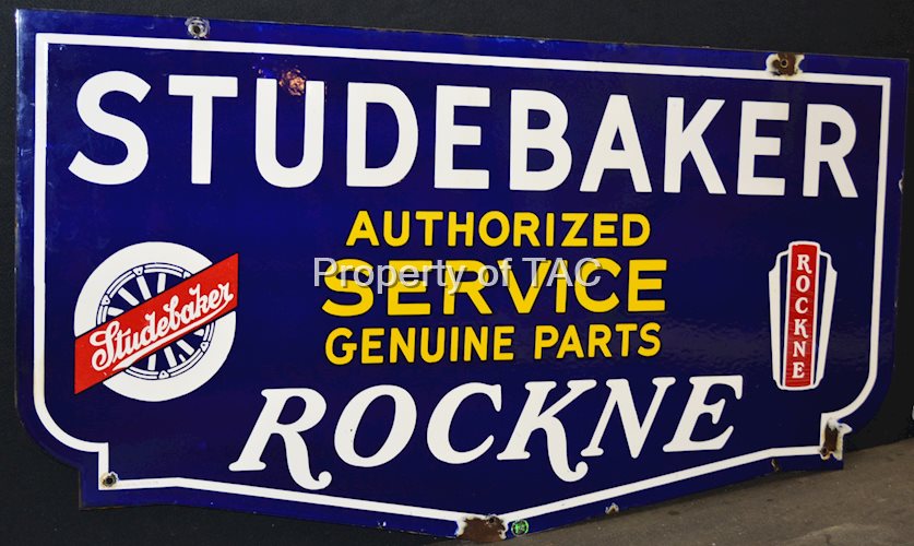 Studebaker Authorized Service Genuine Parts Porcelain Sign