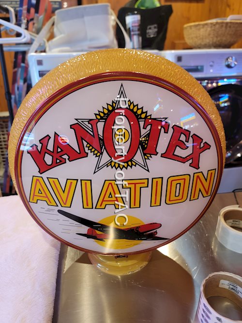 Kan-o-Tex Aviation w/Plane Image Gill Globe Lens