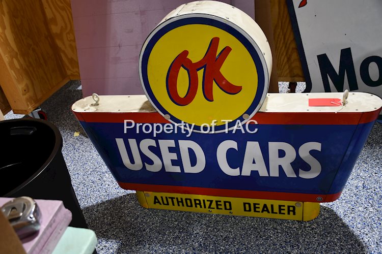(Chevrolet) Used Cars Authorized Dealer Porcelain Sign