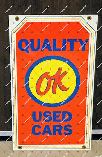 OK Quality Used Cars Value You Can Trust DST Double Sided Tin Sign