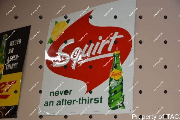 Squirt never an after-thirst" w/bottle sign"