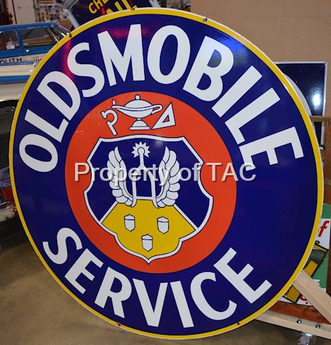 Oldsmobile w/Crest Logo Porcelain Identification Sign(TAC)