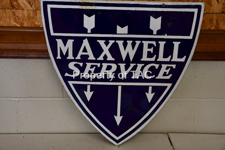 Maxwell Service w/Arrows Porcelain Sign