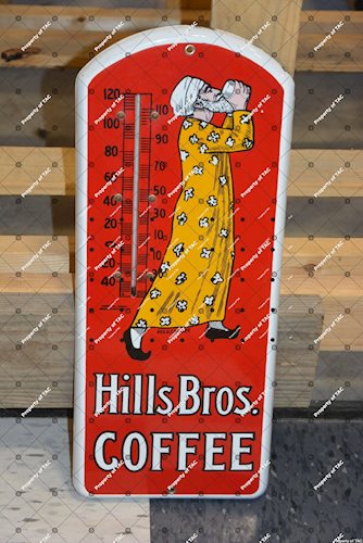 Hills Bros. Coffee porcelain thermometer