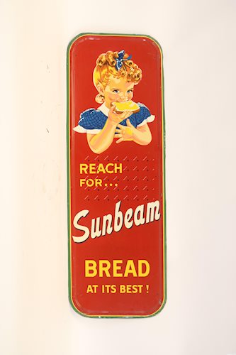 Reach for Sunbeam Bread at its Best w/girl logo sign
