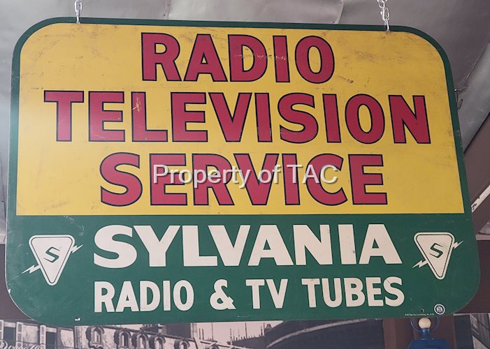 Sylvania Radio &TV Tubes Service Metal Sign
