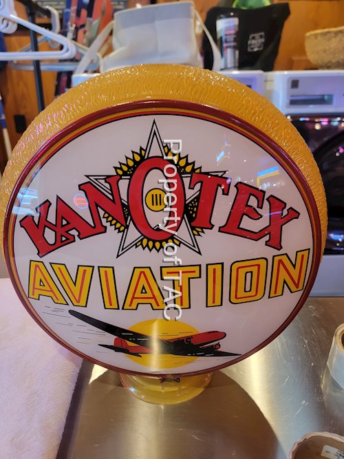 Kan-o-Tex Aviation w/Plane Image Gill Globe Lens