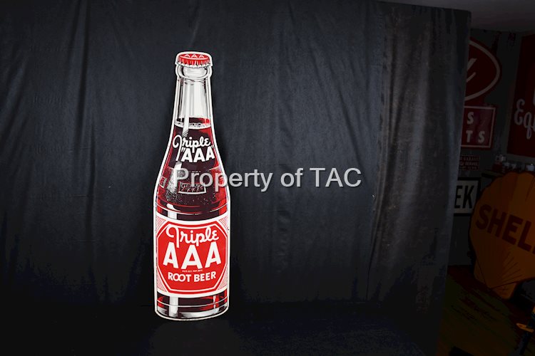Triple AAA Root Beer Bottle Metal Sign