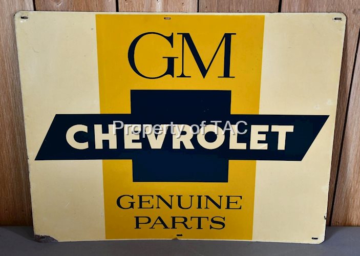 GM Chevrolet Genuine Parts Metal Sign