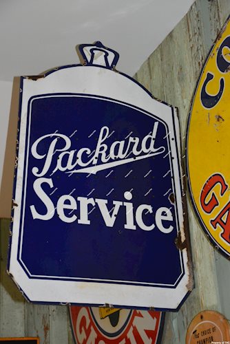 Packard Service Porcelain Flange Sign