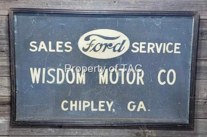 Ford Sales & Service Smaltz Paint Metal Sign