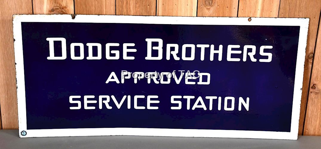 Dodge Brothers Approved Service Station Porcelain Sign