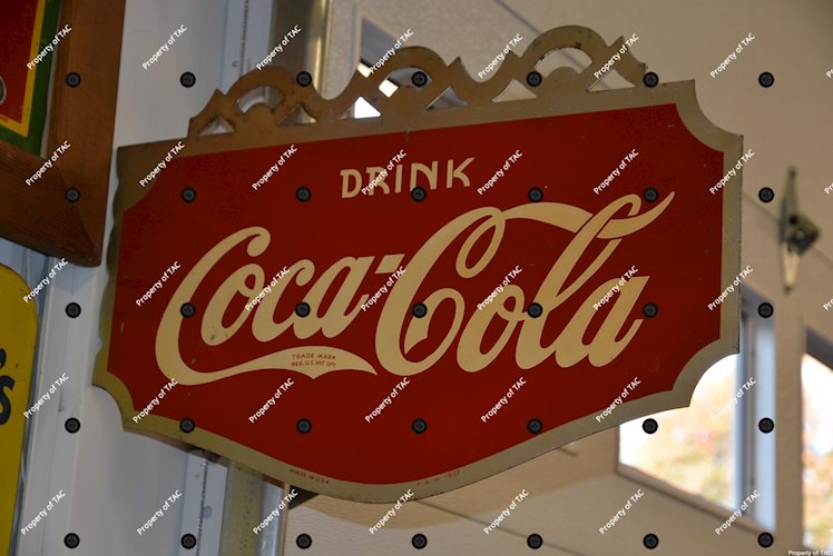 Drink Coca-Cola metal flange sign